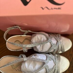 Nina Women's Glittering Silver Sandals